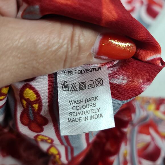 Miss Lavish London women's red embellished kaftan tunic NWT Size Small - Picture 7 of 12